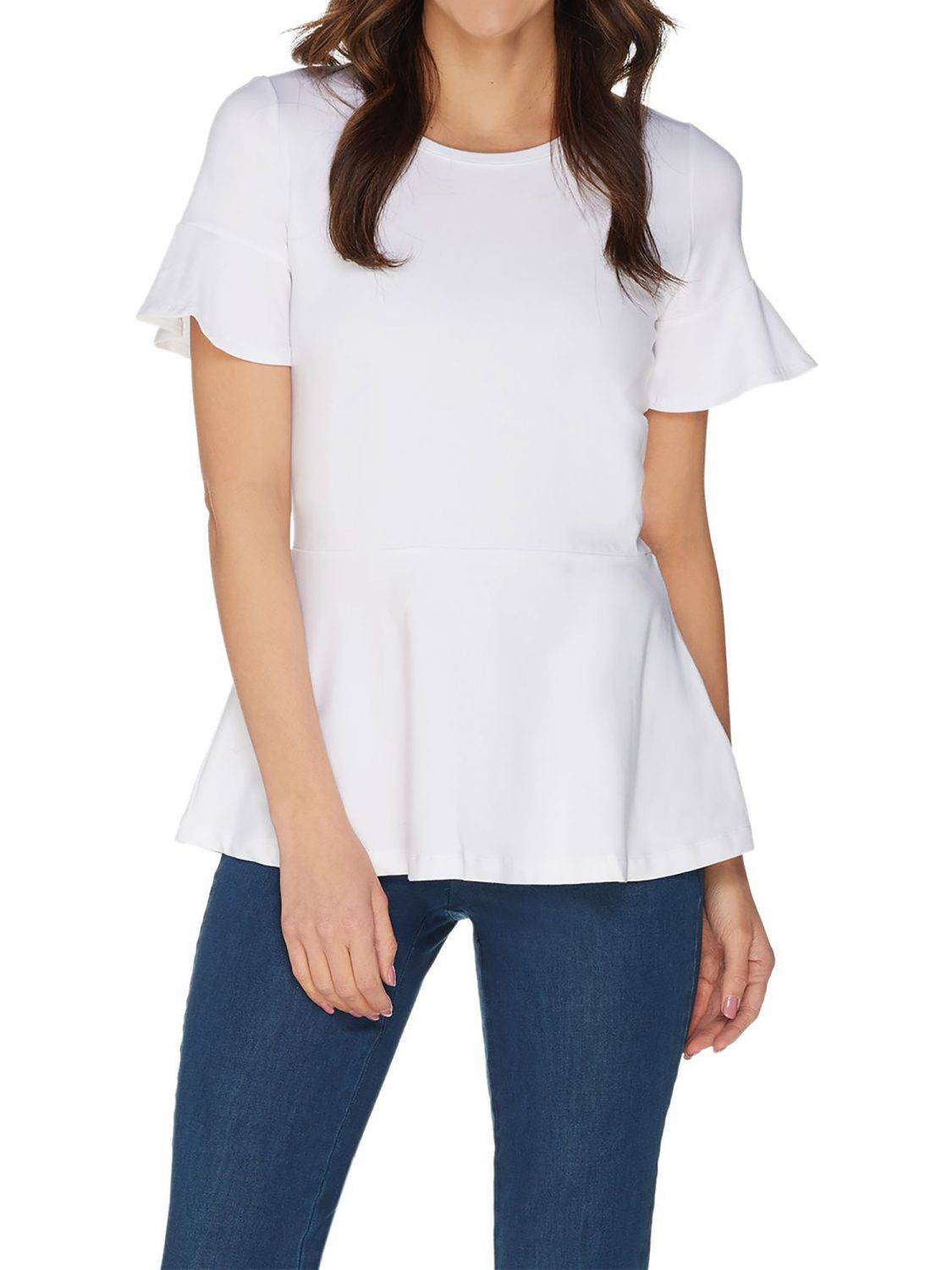 Isaac mizrahi peplum sales top