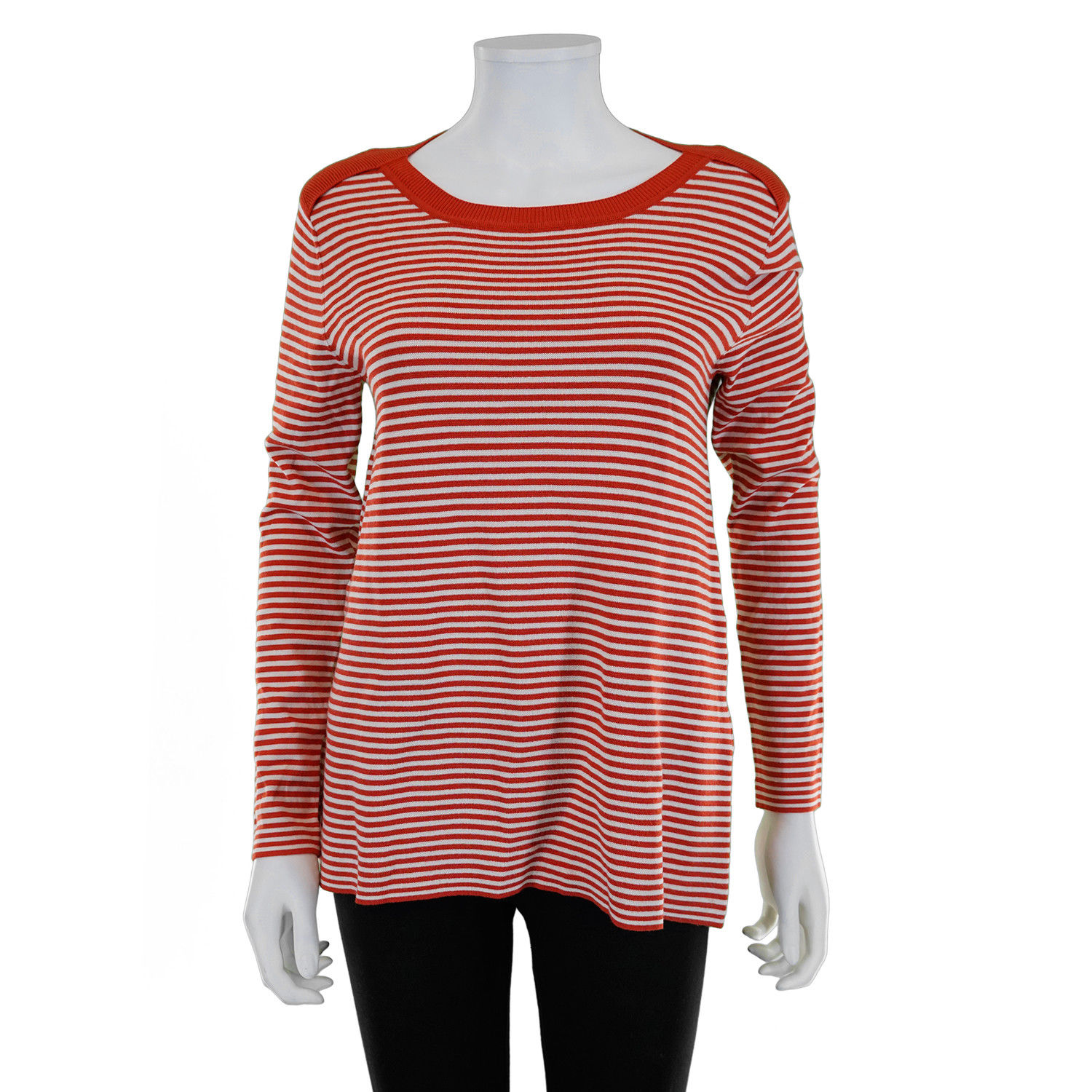 WEEKEND MAX MARA Size M Sweater Knitted Stripes Lightweight RED – NYC ...